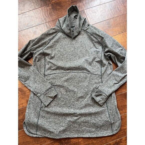 Duluth Trading Womens Cowl Turtle Neck Long Sleeve Pocket Long Length Shirt XL - Picture 1 of 6